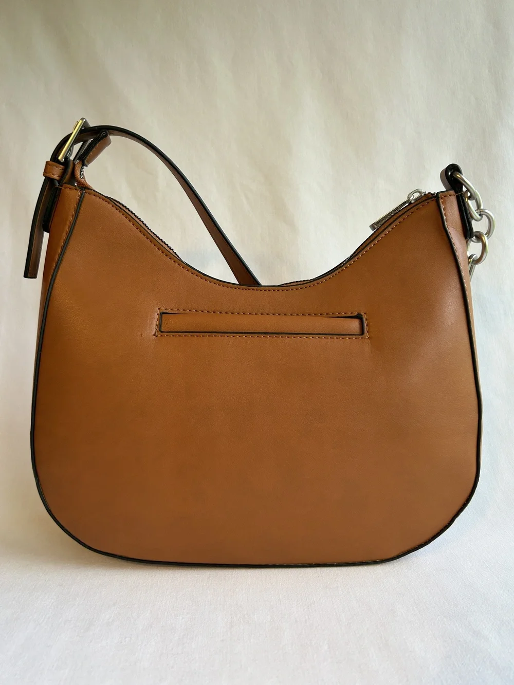 French Connection Shoulder Bag Womens Honey Bronze Elena Moon Shape Studded New